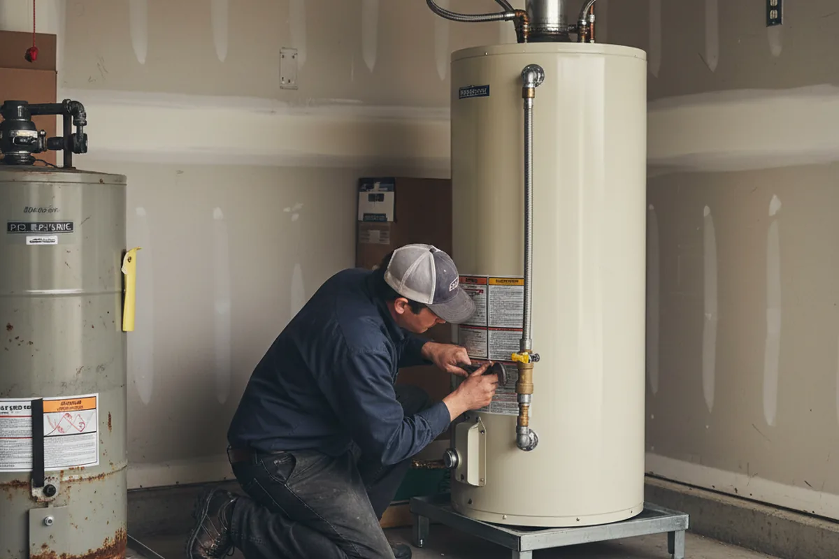 Water heater and shutoff valve replacement in Cornersville